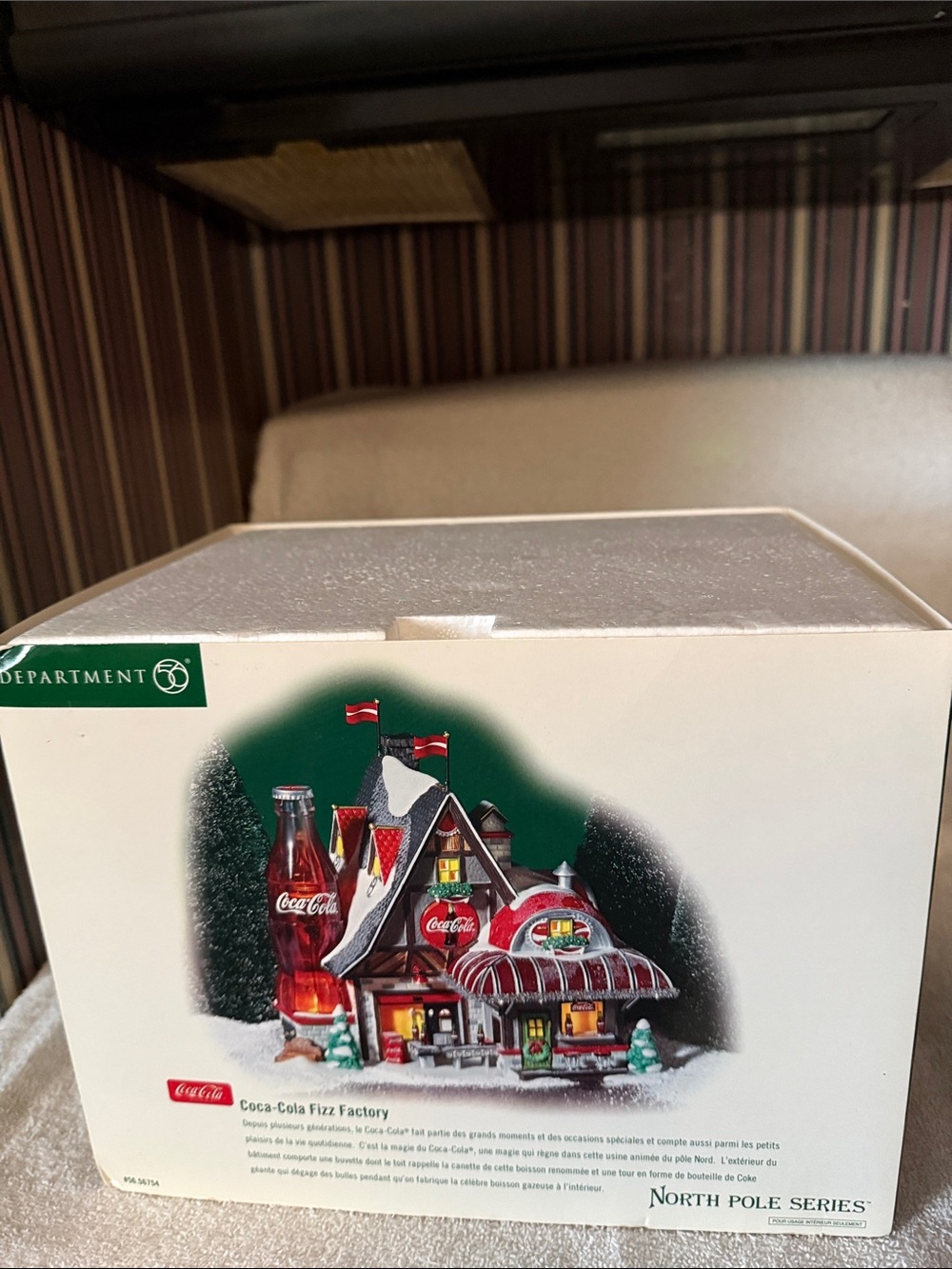 Department 56 Red and Green Coca-Cola Fizz Factory Holiday Village Building